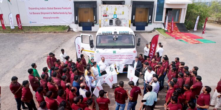 राज्यातील केळीची युरोप येथे प्रायोगिक निर्यात; 20 मेट्रिक टन केळी 40 फूट कंटेनरच्या माध्यमातून रवाना
