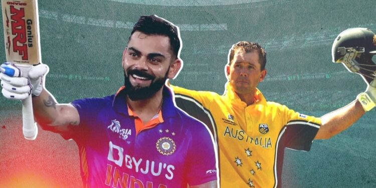 World Cup 2023 : विराट कोहलीने मोडला रिकी पाँटिंगचा विक्रम, वनडे विश्वचषकात गाठला मोठा टप्पा