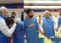 PM NARENDRA MODI : ‘संपूर्ण देश तुमच्या पाठीशी उभा !’, फायनल हरल्यानंतर Team India च्या ड्रेसिंग रूममध्ये पोहोचले PM MODI, शामीच्या पाठीवर शाब्बासकीची थाप
