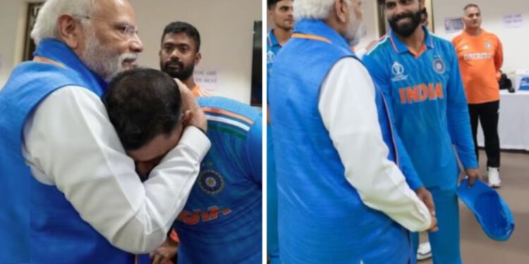 World Cup Final 2023 PM Modi Visit Dressing Room