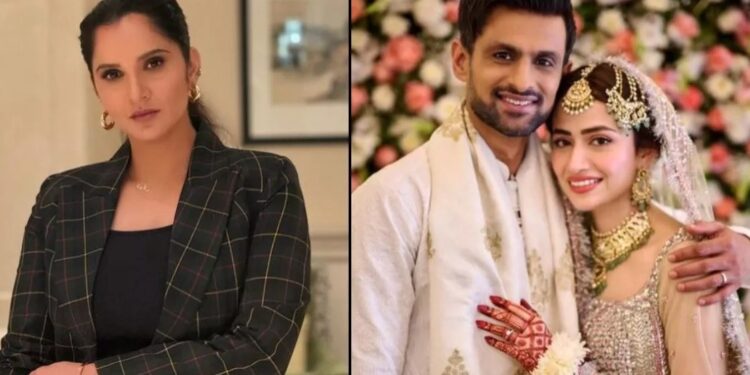 VIRAL PHOTO : पाकिस्तानी क्रिकेटपटू शोएब मलिकचे दुसरे लग्न; पाकिस्तानी अभिनेत्री सना जावेदसोबत बांधली लग्नगाठ