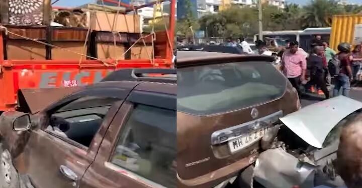 PUNE ACCIDENT : पुणेकर म्हणतात नकोच ‘त्या’ पुलावरून प्रवास ! नवले पुलाखाली पुन्हा विचित्र अपघात; 10 वाहने एकामेकांना धडकली