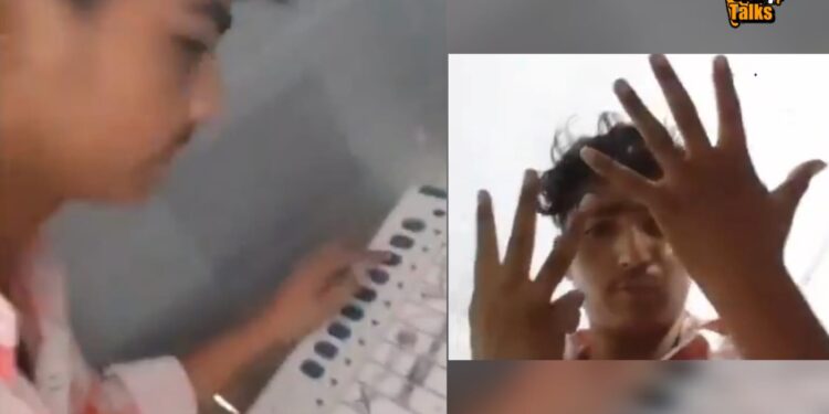 अजब कारभार ! एकाच व्यक्तीने केले तब्बल 8 वेळा मतदान; स्वतःच केला व्हिडिओ पोस्ट, बूथवरील सर्व सदस्य निलंबित VIDEO